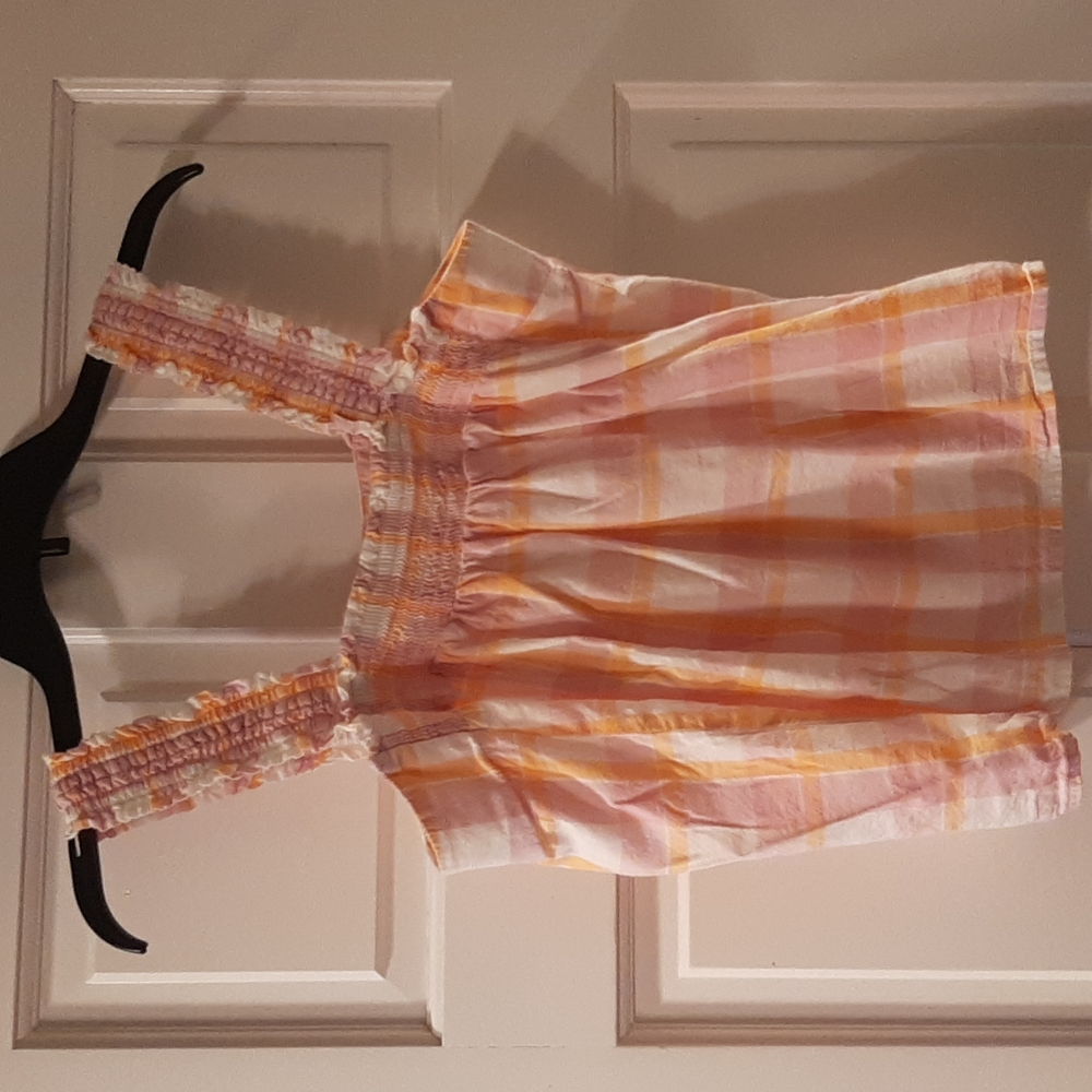 Womens plaid pleated tank top size small